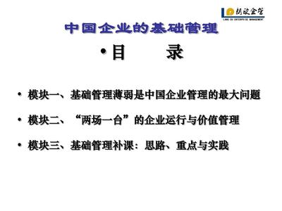 朗欧企业管理咨询视野 中国企业的基础管理之殇与破局之道